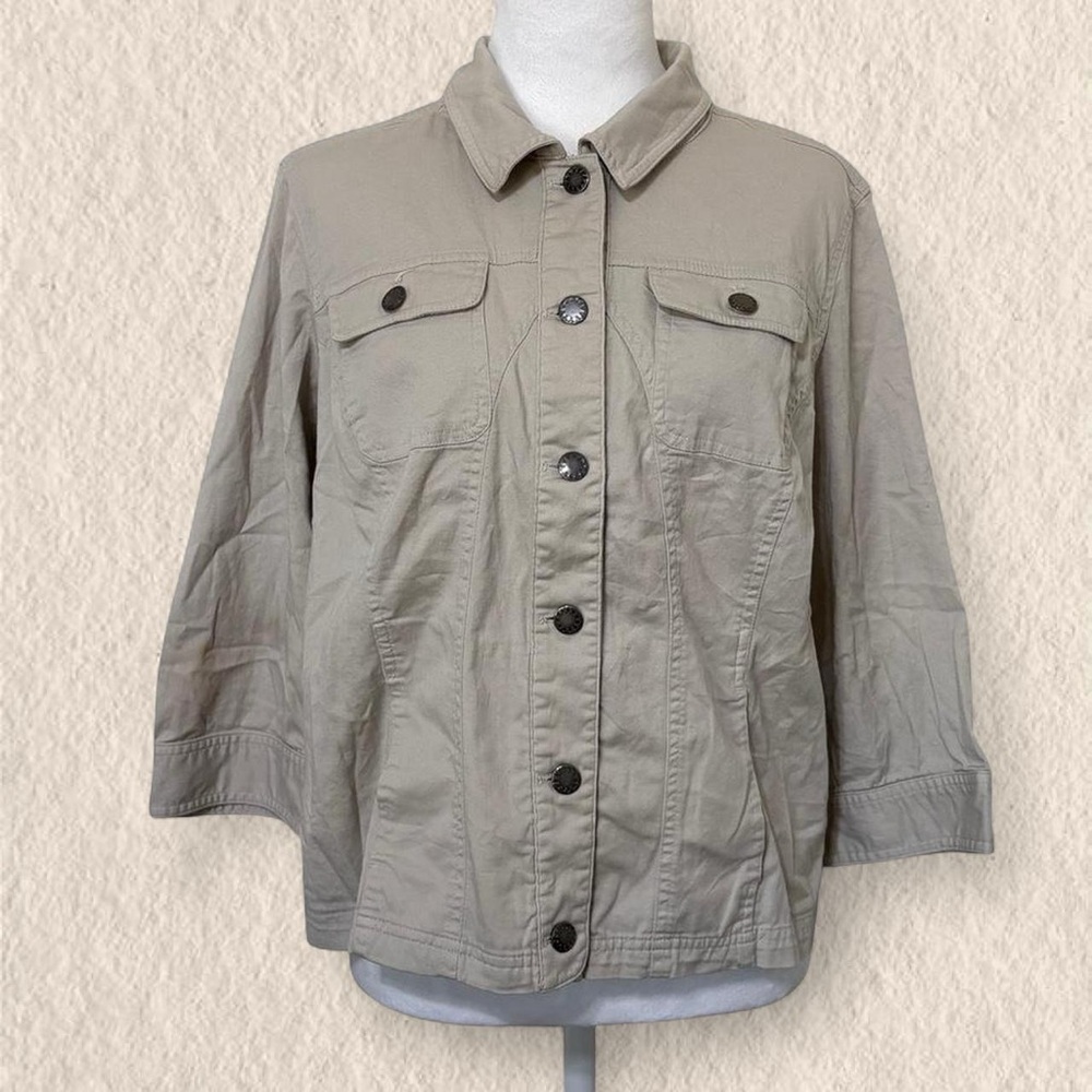 Christopher & Banks Beige Utility Jacket